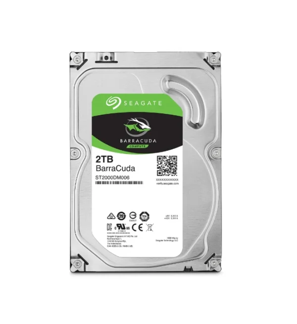 Seagate Barracuda 2 TB Internal Hard Drive HDD 3.5 Inch SATA 6 Gb/s 7,200 RPM 64 MB Cache for Computer Desktop PC Laptop (ST2000DM008)